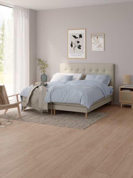 Elevationsseng 180x200cm KUPELVA + TOSEN sand-91 Medium