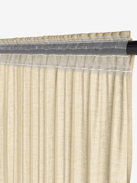 Záclona GOLTA 1x140x245 svetlá kaki