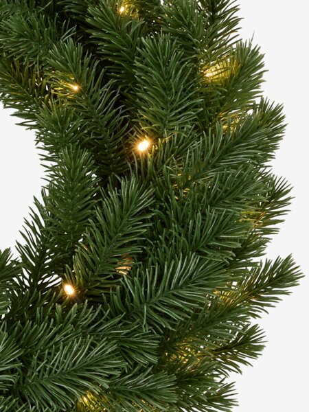 Julekrans udendørs FENRIS Ø40cm m/LED og timer