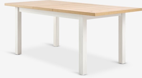 Trpezarijski sto MARKSKEL D150/193 bela/divlji natur hrast