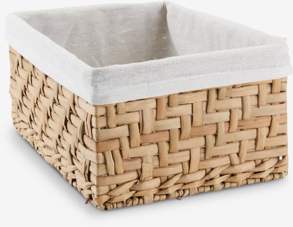 Cesto EJNO P22xL31xH15 cm con tessuto naturale