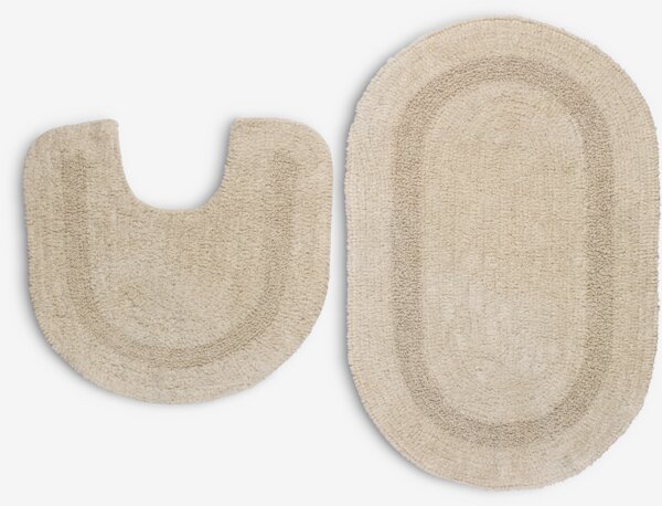 Set tappeti da bagno LERDALA 2 pezzi beige