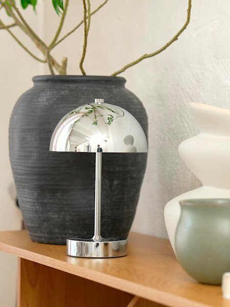 Lampe à piles KENT Ø16xH25cm chrome