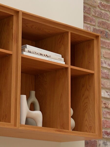 Wandkast module GEDSER 2 lades commode warm eiken kleur