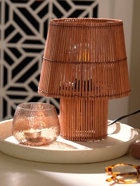 Table lamp HANNIBAL D19xH25cm bamboo