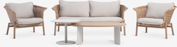 Loungesæt KOEPING 4,5 pers. natur