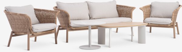 Loungesæt KOEPING 4,5 pers. natur