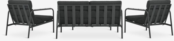 Vrtna garnitura LILLESTROEM za 4 osobe crna