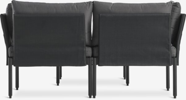 Modulloungesett BJORLI 2 seter svart