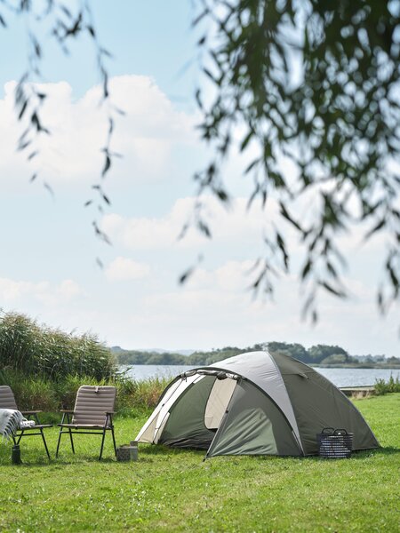 Šotor LAMMEFJORD za 4 osebe olivna/siva