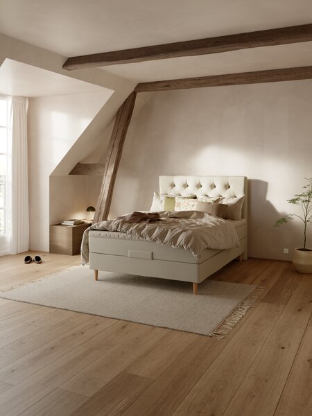 Elevationsseng 140x200cm TONDRA + VOLA sand-91 Medium