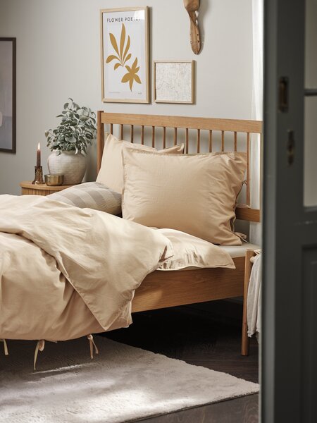 Lenjerie pat+cearșaf SELMA 200x220 bej