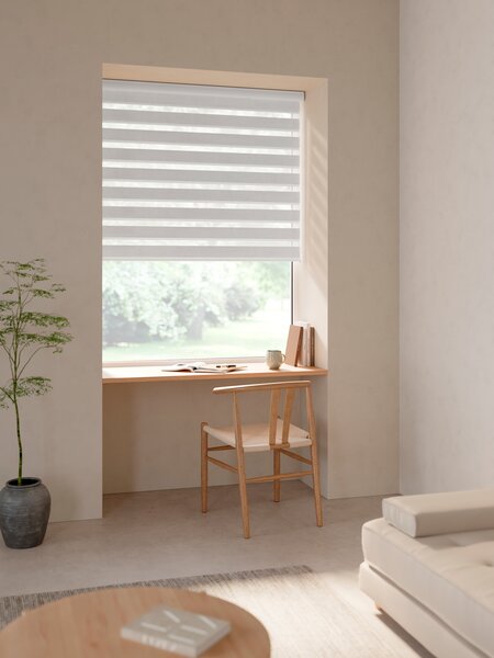 Roller blind Duo ALSTEN 160x180cm with cassette white