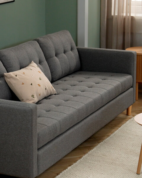 Sofa FALSLEV 3 seater grey fabric