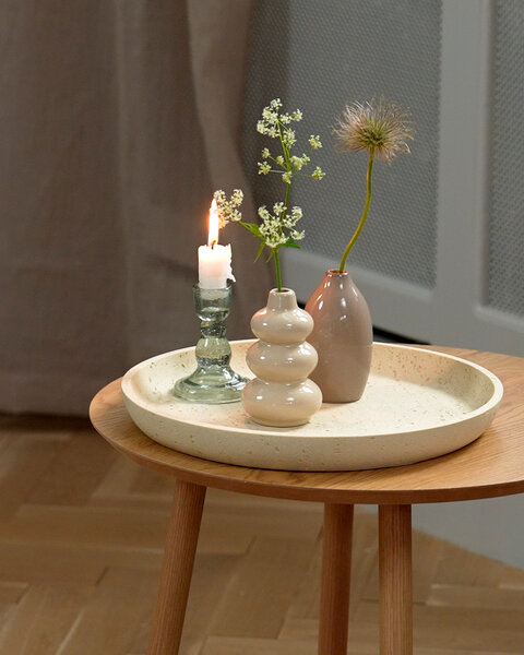 Vaze AMUNDSEN Ø6x10cm bej 3 buc/set