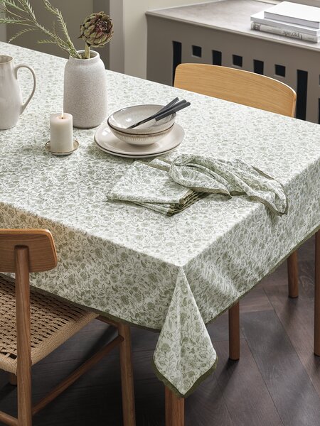 Cloth napkin MARGURIT 40x40 green/white 2pcs/pk