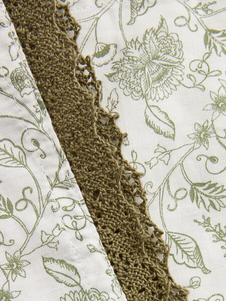 Cloth napkin MARGURIT 40x40 green/white 2pcs/pk