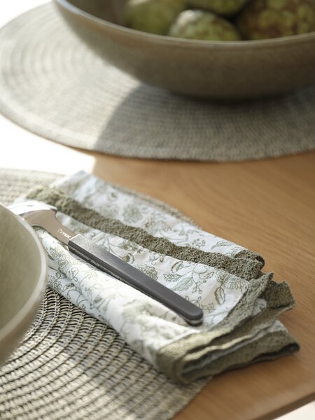 Cloth napkin MARGURIT 40x40 green/white 2pcs/pk