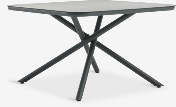 GOTHENBURG L120 bord grå + 4 TRILLEVALLEN stol sort