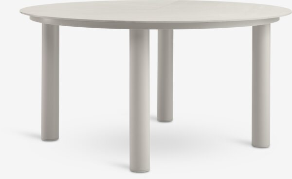 SURNADAL D150 table beige + 4 MIDDAGSBERGET chair