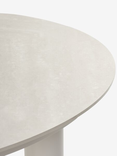 SURNADAL D150 table beige + 4 MIDDAGSBERGET chair