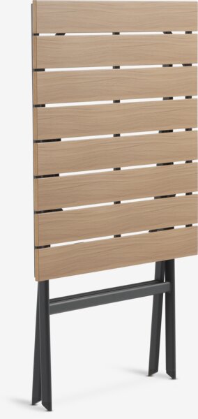 SANDVIKA L65 bord + 2 ILDERHUSE stol natur