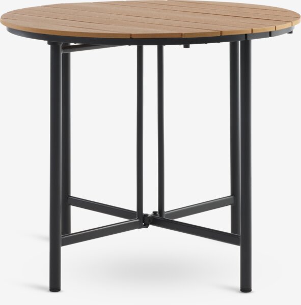 Стіл HOVVIG д.10/90см + 2 Стільці MIDDAGSBERGET натура