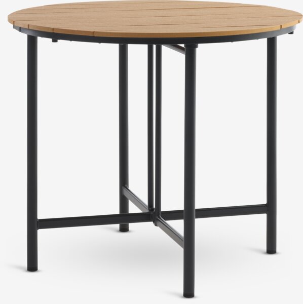 Стіл HOVVIG д.10/90см + 2 Стільці MIDDAGSBERGET натура