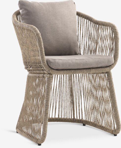 VAMDRUP Ø70 stol bež + 2 STORDALEN stolice natur