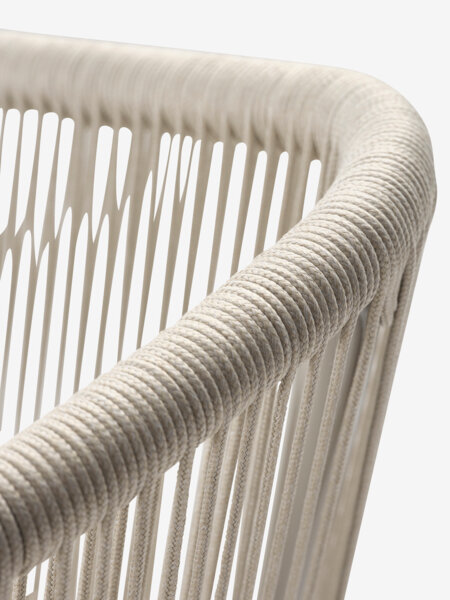 Skarslia Ø110 bord travertin + 4 gilja stol beige