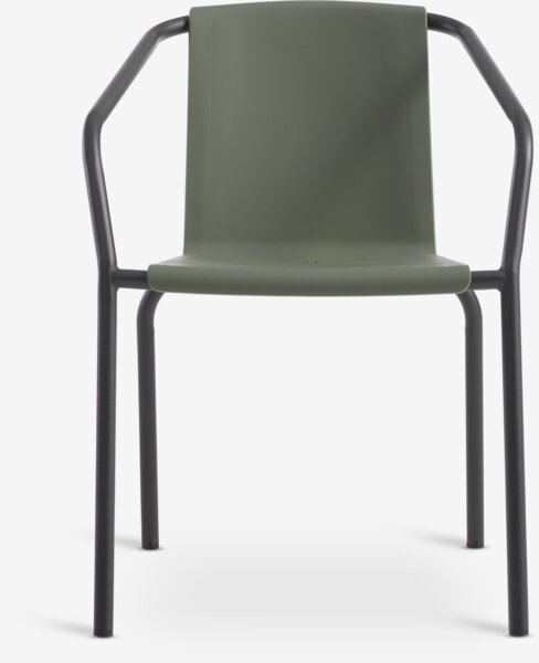 Silla apilable MODUM verde oliva