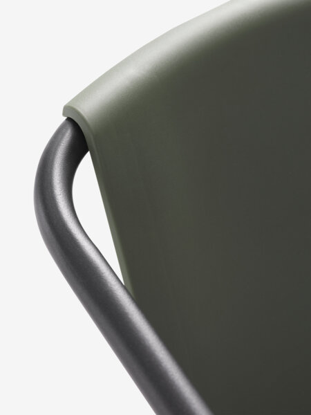 Silla apilable MODUM verde oliva