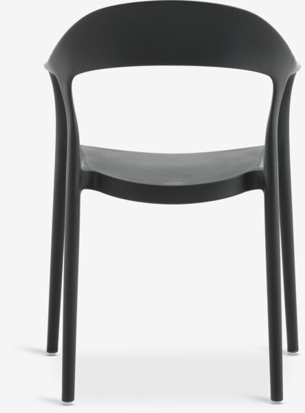Silla apilable NANNESTAD gris oscuro