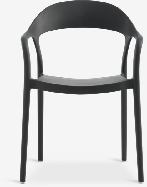 Silla apilable NANNESTAD gris oscuro