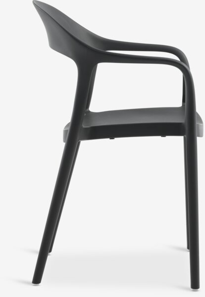 Silla apilable NANNESTAD gris oscuro