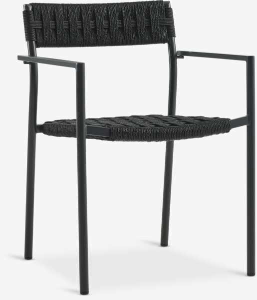 KAPPRUET D65 stůl + 2 TRILLEVALLEN židle černá