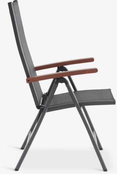 SIRDAL L211 bord hardtre + 4 SIRDAL stol grå