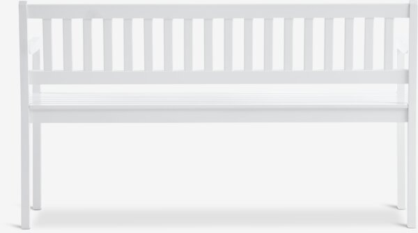 Hagebenk TUSTEN B140xD51 hardtre hvit