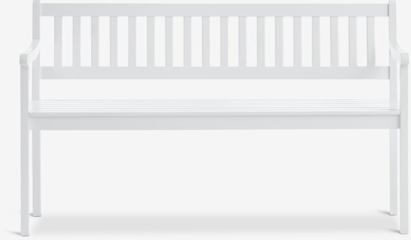 Hagebenk TUSTEN B140xD51 hardtre hvit
