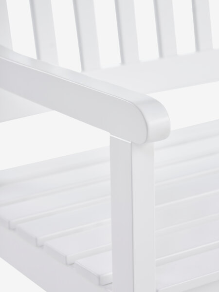 Hagebenk TUSTEN B140xD51 hardtre hvit