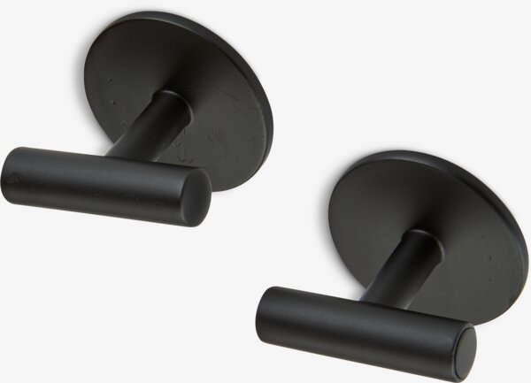 Vægkrog HOLMSUND 2 styk sort