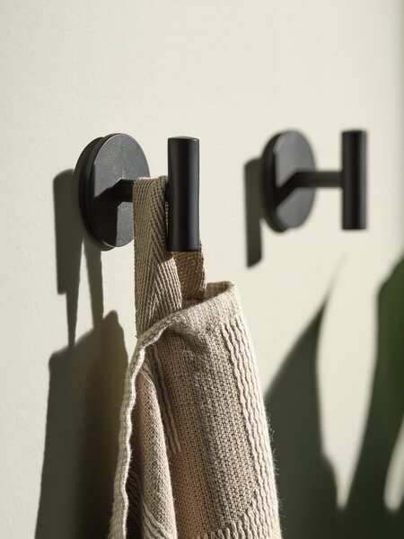 Vægkrog HOLMSUND 2 styk sort