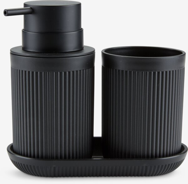 Bathroom set LINDSSDAL 3 piece set black