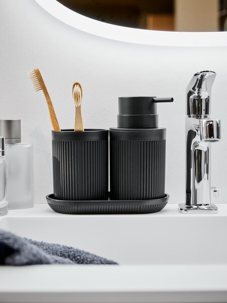 Badeværelsessæt LINDSSDAL 3 stk/sæt sort