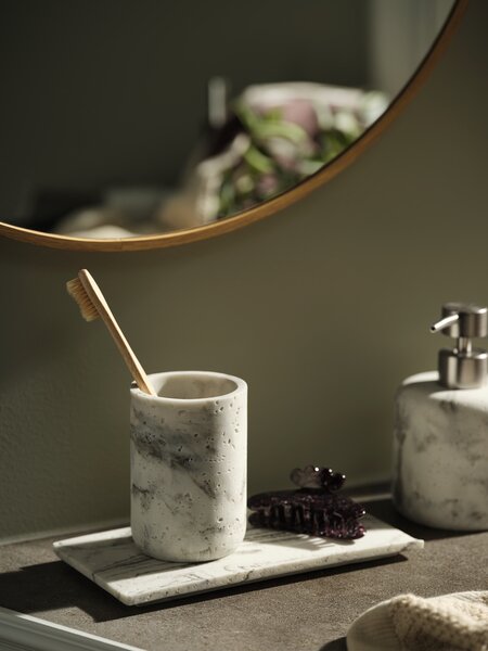 Tandbørsteholder KUNGSBACKA marmor-look