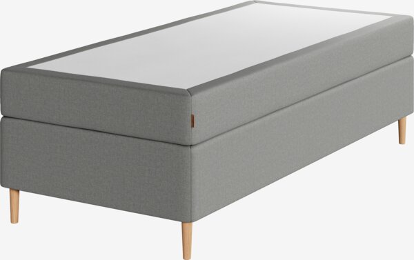 Kontinentalsäng 90x200 cm LYGNA Grå-23 Fast
