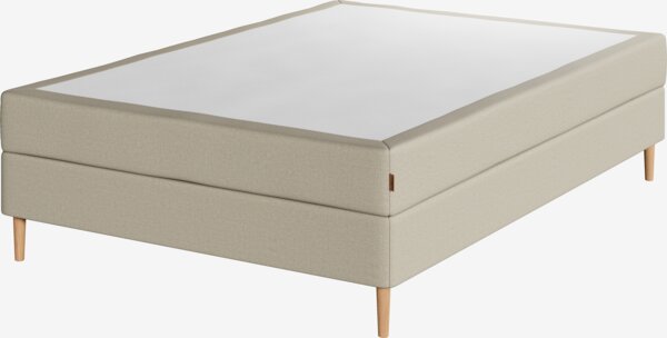 Lit sommier tapissier 140x200cm NEVLA Sable-91 moyen