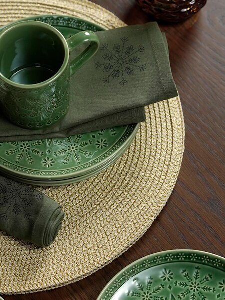 Set de table KUNGSMYNTA Ø38 beige