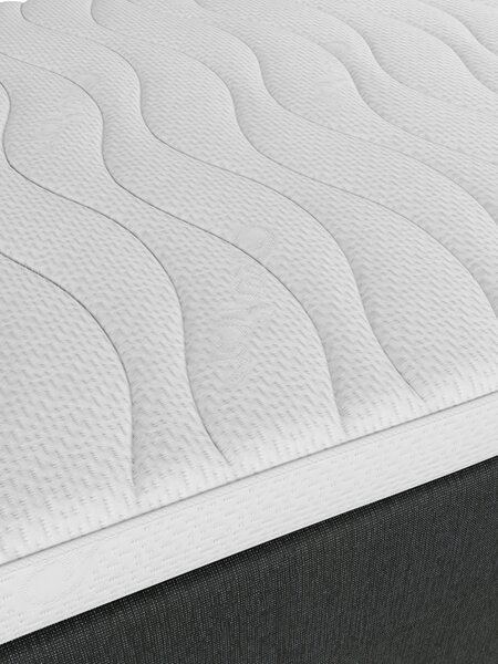 Boxmadras 120x200cm HORSLA + RESA grå-40 Fast