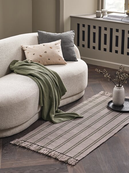 Rug HEISTARR 70x140 sand/dark olive